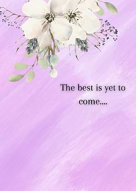 Floral Watercolor with Inspirational Quote