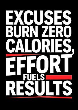 Motivational Fitness Quote on Black Background