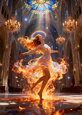 Fiery Dancer in Cathedral c