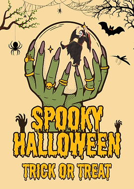 Spooky Halloween Magic – Witch in Crystal Ball