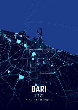 Bari Midnight City Map