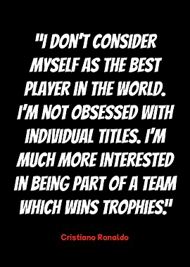 cristiano ronaldo quote poster