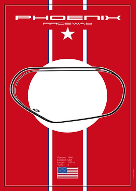 Phoenix Raceway Track Map Poster
