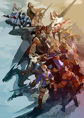 Fantasy RPG Character Group Illustration