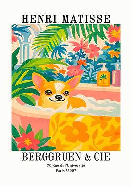 Henri Matisse Dog in Bathtub Art Print