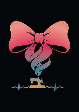 Sewing Machine Heartbeat with Bow