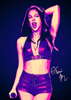 Olivia Rodrigo retro art