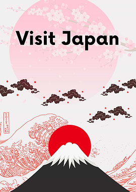 Visit Japan Travel Poster