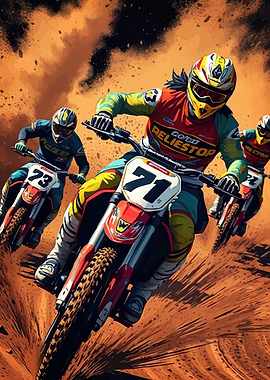 Motocross Racing Action