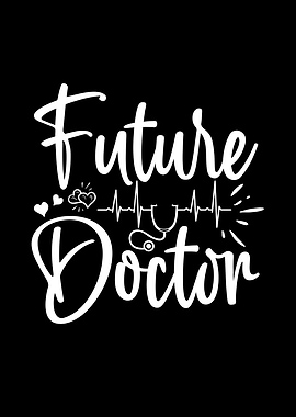Future Doctor White Text on Black