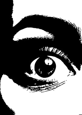Monochrome Eye Close-Up