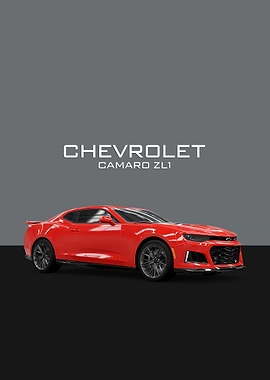 Red Chevrolet Camaro ZL1 Car