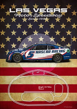 Las Vegas Motor Speedway NASCAR Poster