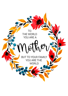 Floral Mother's Day Watercolor Wreath