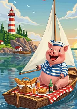 Pig Boat Animal
