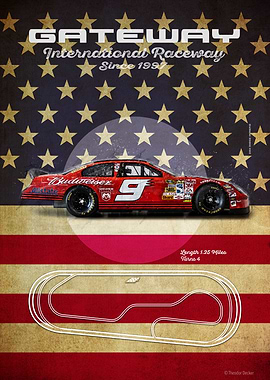 Gateway International Raceway Poster Art