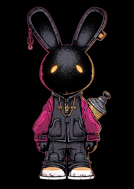 Urban Bunny Character with Spray Paint