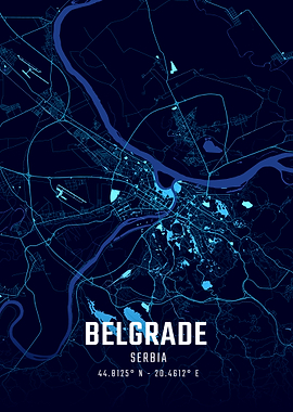 Belgrade Midnight City Map