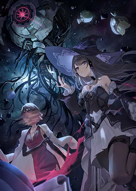 Anime Witch and Mysterious Figures