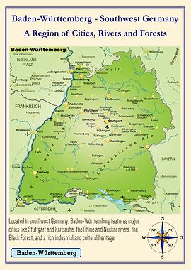 Baden-Württemberg Map - Southwest Germany
