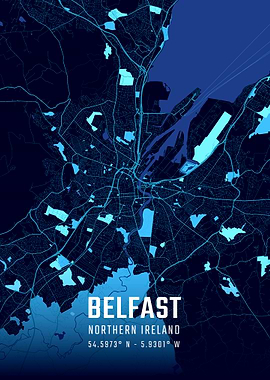Belfast Midnight City Map