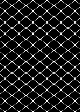 Black and White Rounded Diamond Pattern