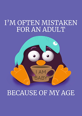 Shocked Penguin with a Fish Hat