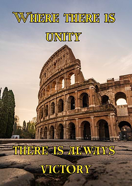 Colosseum with Inspirational Quote
