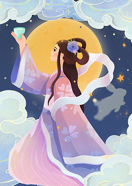 Chang'e Mid-Autumn Festival Illustration