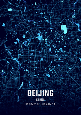 Beijing Midnight City Map