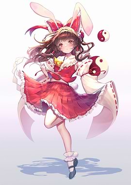 Anime Girl with Bunny Ears