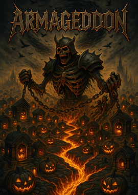 Armageddon: Halloween Graveyard with Skeleton Warrior