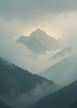 Misty Mountain Landscape