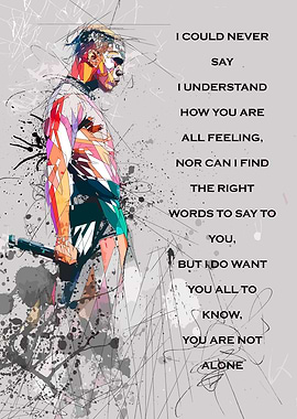 Abstract Figure with Inspirational Text
