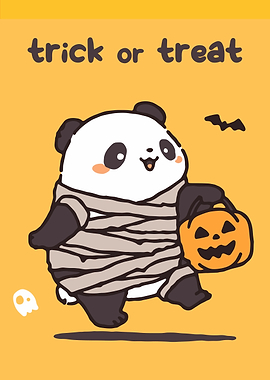 Halloween Panda Mummy Trick or Treat