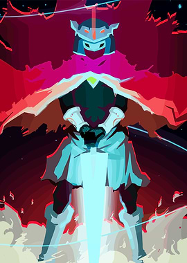 Stylized Warrior with Glowing Sword