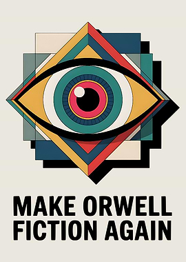 Make Orwell Fiction Again Retro Poster