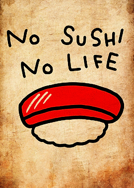 No Sushi No Life Illustration