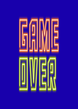 Game Over Neon Sign