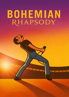 Bohemian Rhapsody Cartoon Illustration