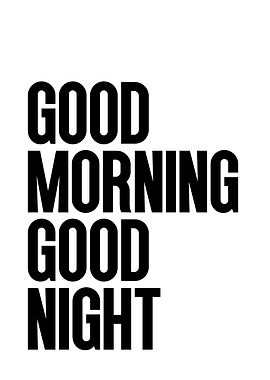 Good Morning Good Night Text Art