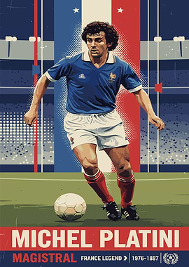 Michel Platini France Legend Poster