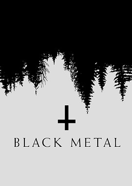 Black Metal Inverted Cross Forest