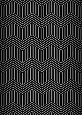 Geometric Pattern in Black and Gray
