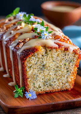 Lemon Poppy Seed Cake with Glaze