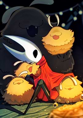 Hollow Knight with Grub Friends