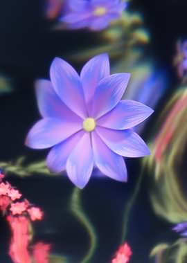 Floral Fantasy: Purple and Pink Flowers