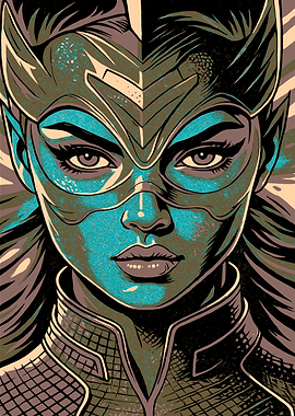 Masked Heroine Portrait