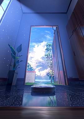 Robot Vacuum Cleaner with Sky View