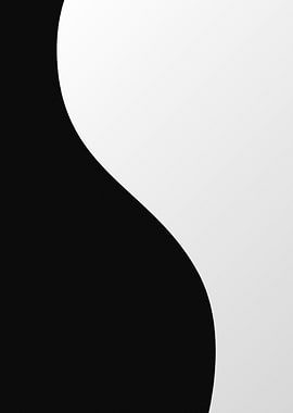 Abstract Black and White Curve